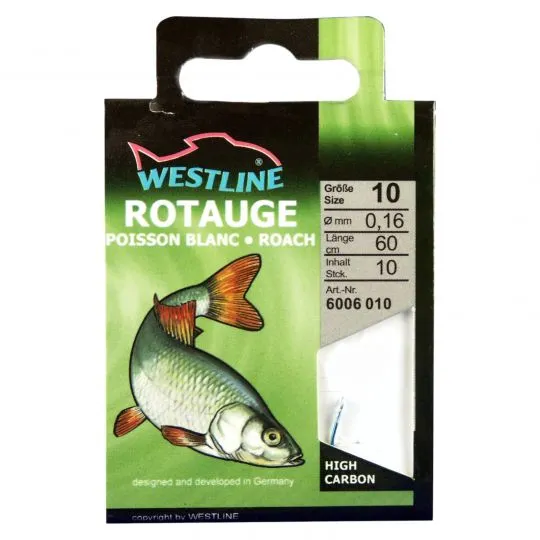 Angelhaken Rotauge blau 10 Stück