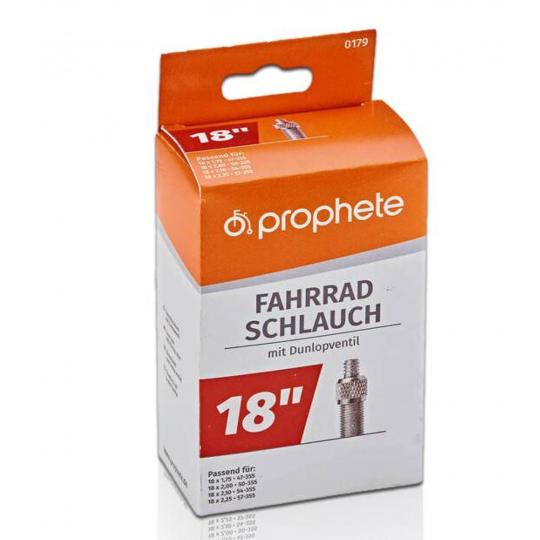 Fahrradschlauch 18 x 1,75, Dunlopventil
