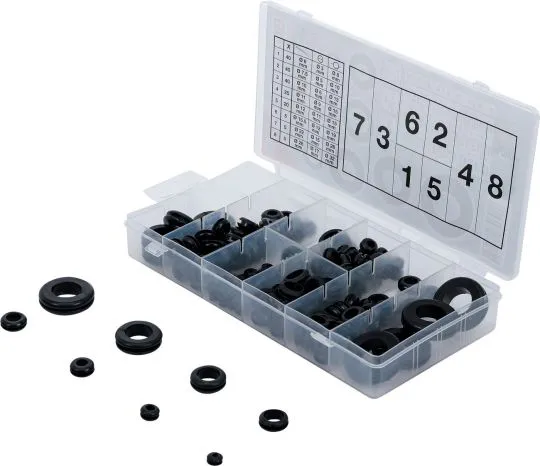 Gummi-Durchgangstüllen-Sortiment, 180-tlg.