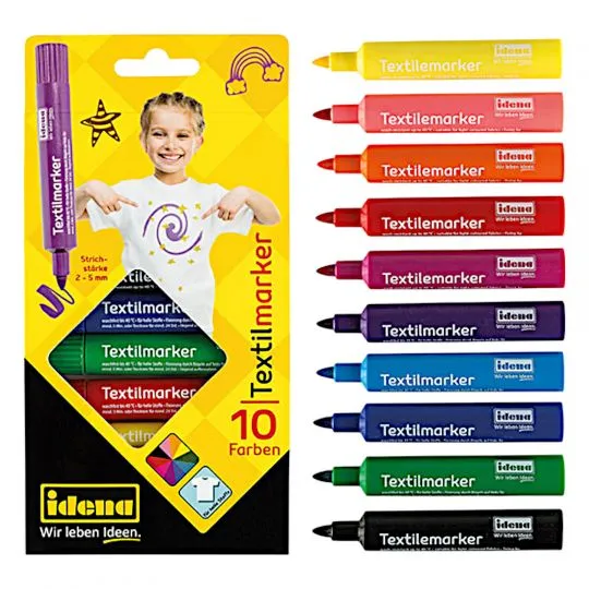Textilmarker 10 Farben