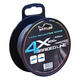 4X Braided Line Grau Ø 0,12 - 0,21mm x 200m