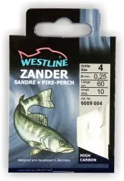 Angelhaken Zander brüniert Spezialzwilling 10 Stück