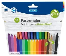Fasermalstifte 18 Stück recycelt *NEU*