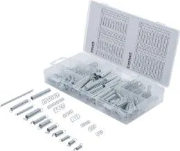 Federn-Sortiment, Zug + Druckfedern, 200-tlg.