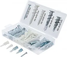 Gipskartondübel-Sortiment 100-tlg.